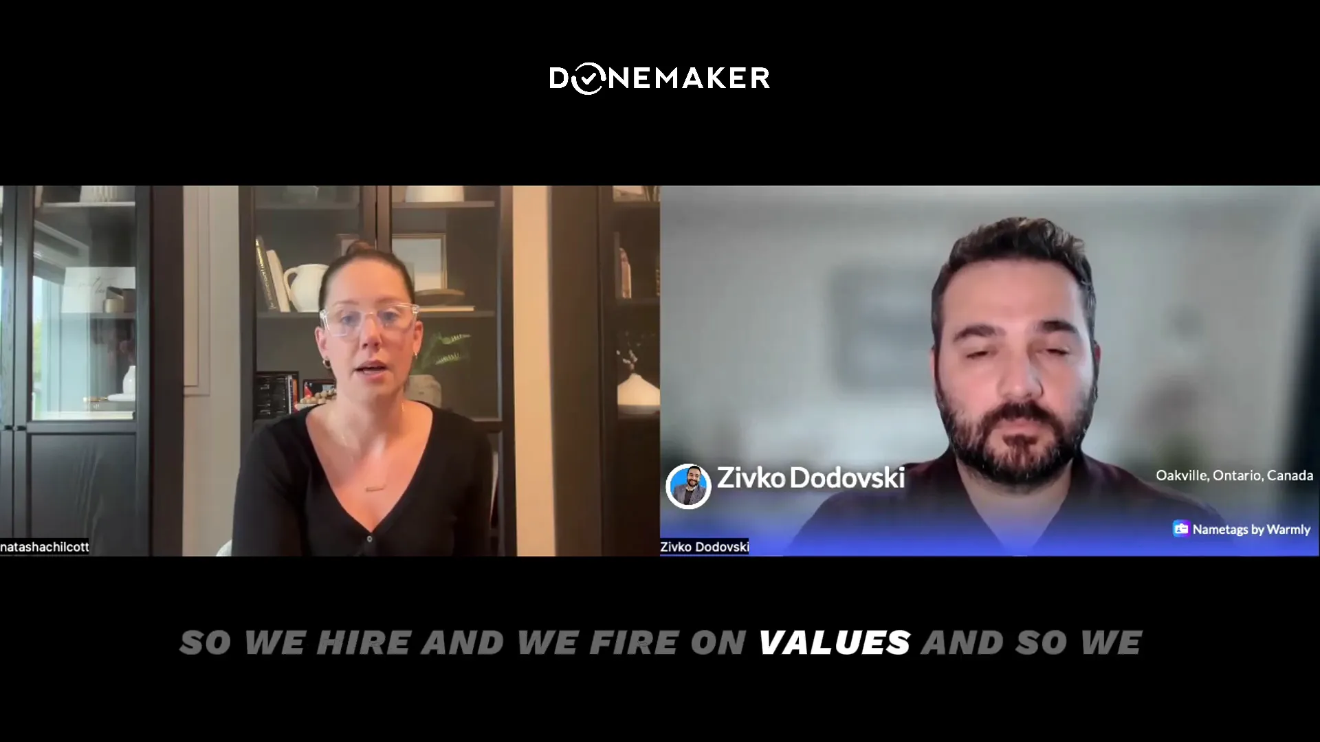 Discussion about hiring and firing on core values