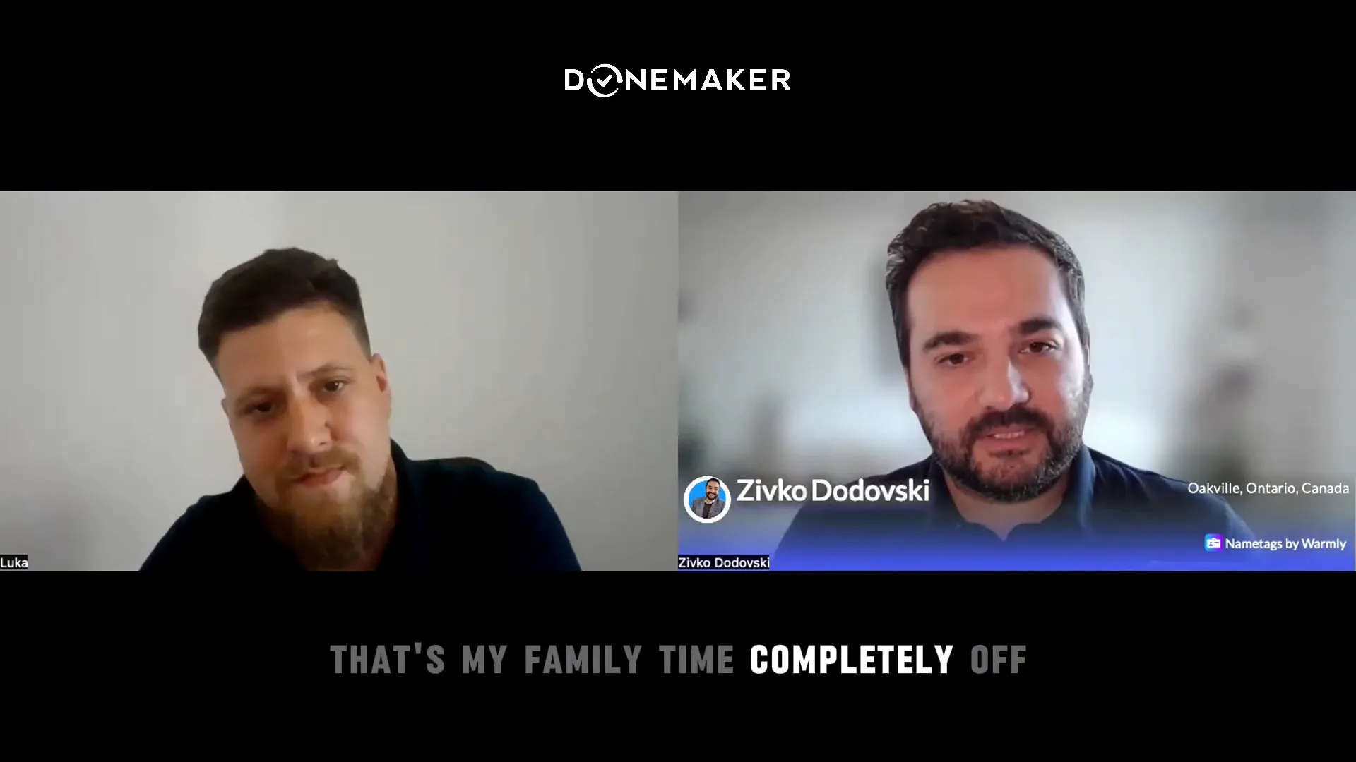 Luka discussing productivity and balancing family and work