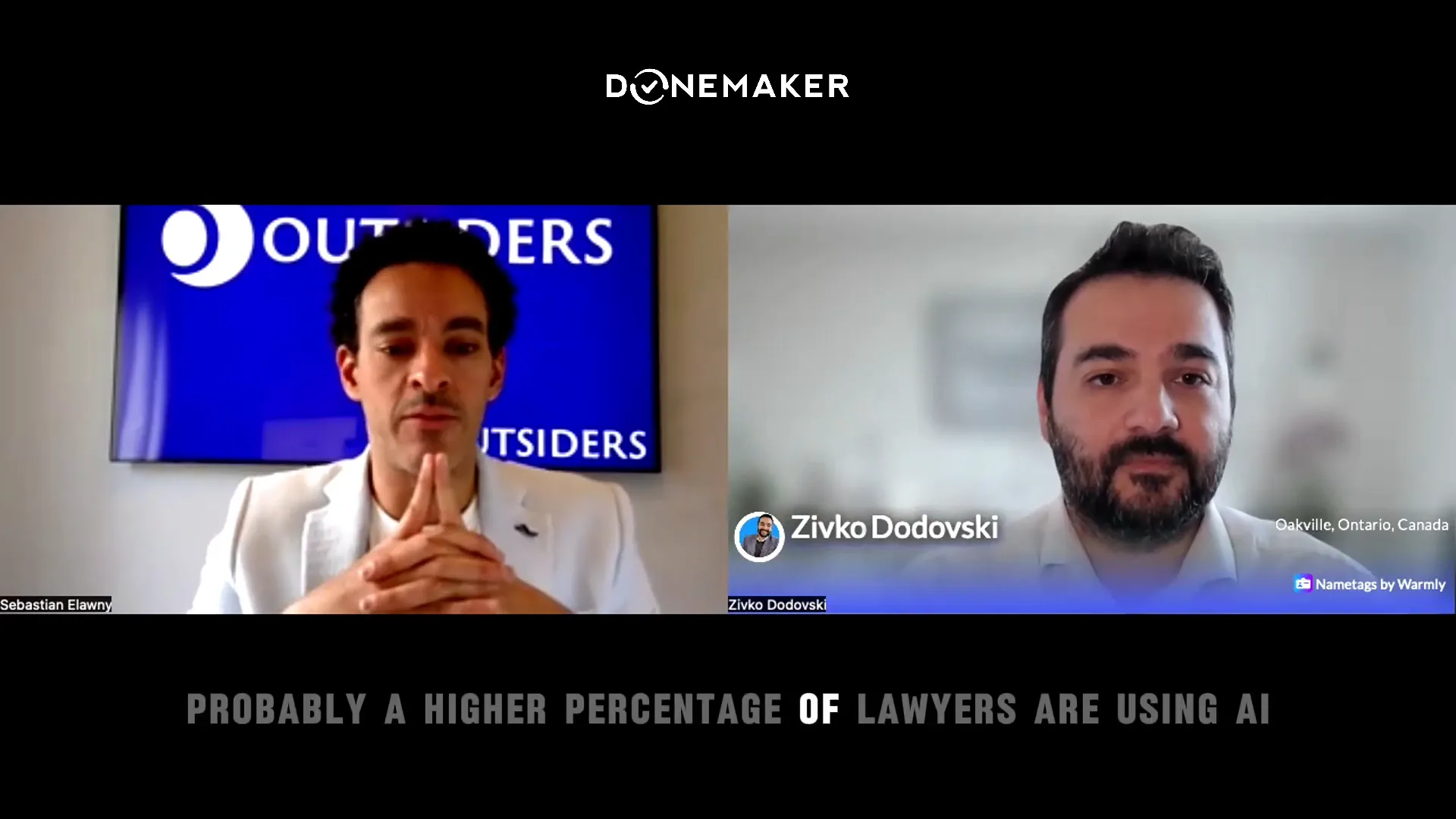 Sebastian discussing AI’s role in legal practice