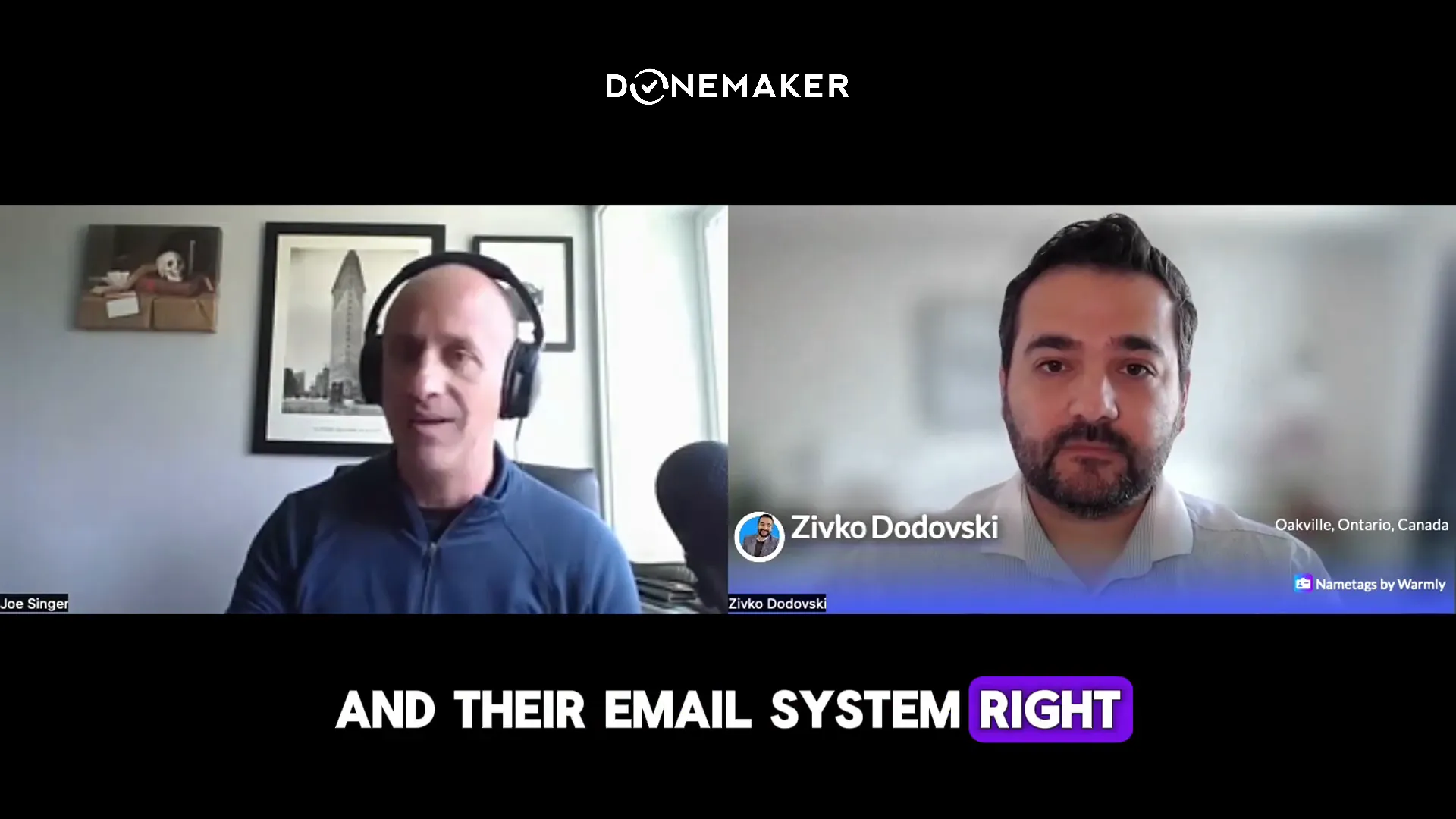 Joe Singer explaining CRM commoditization