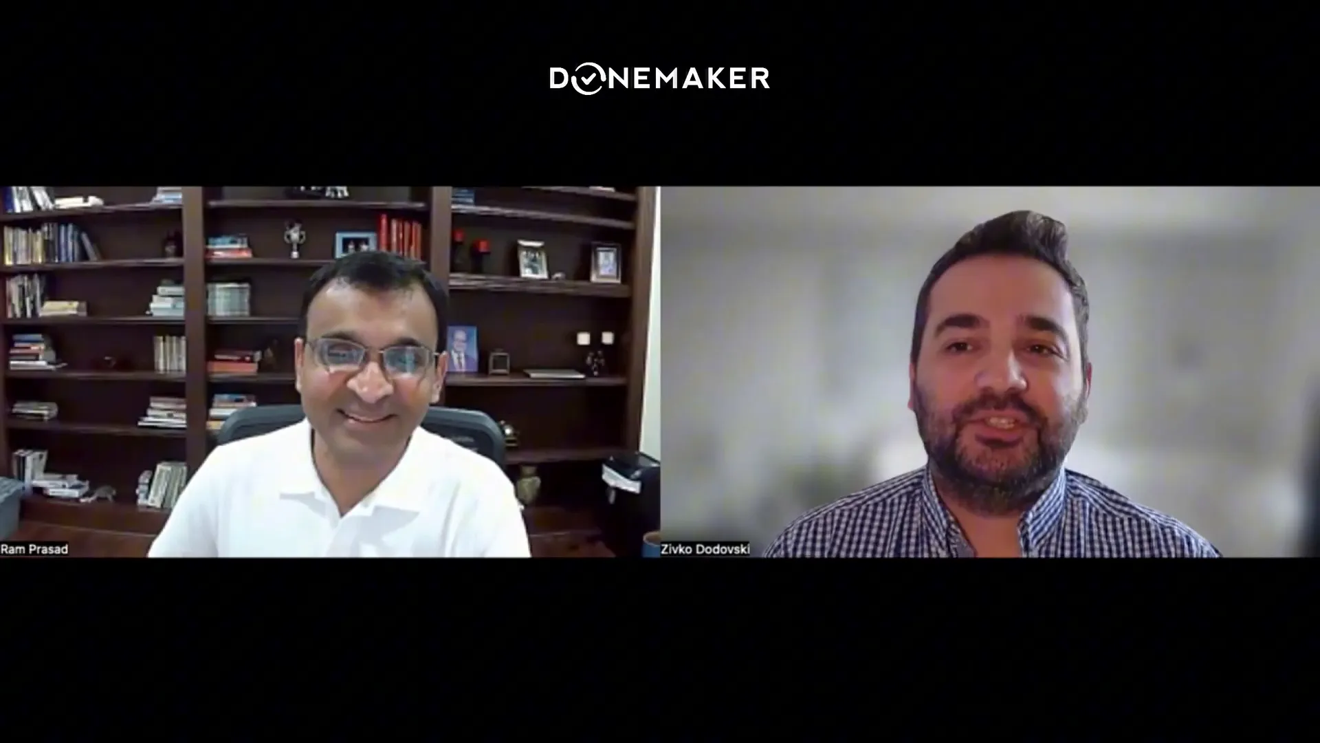 Intro with Bill Gates quote and host introducing Ram Prasad