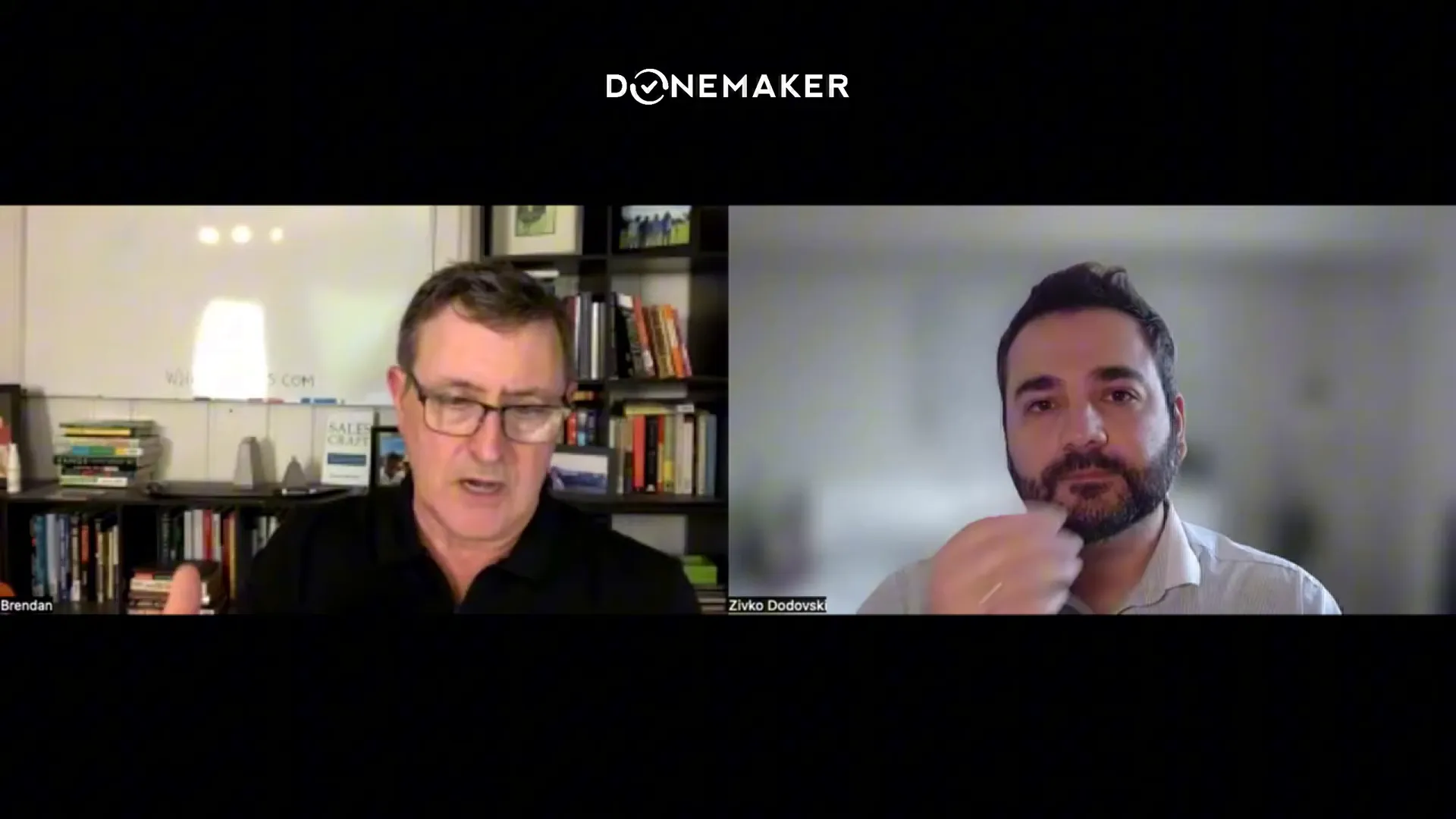 Founder discussing product idea with potential customer