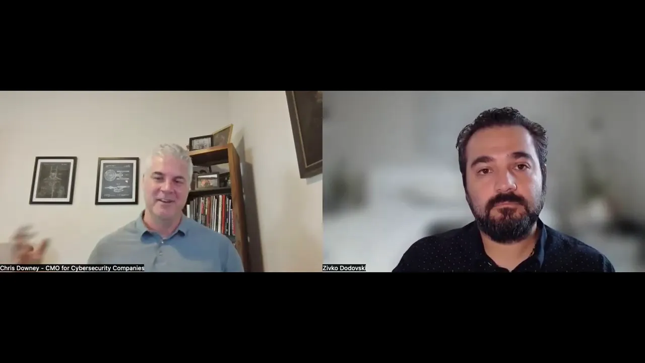 Founder's interview transcript being processed into content pillars