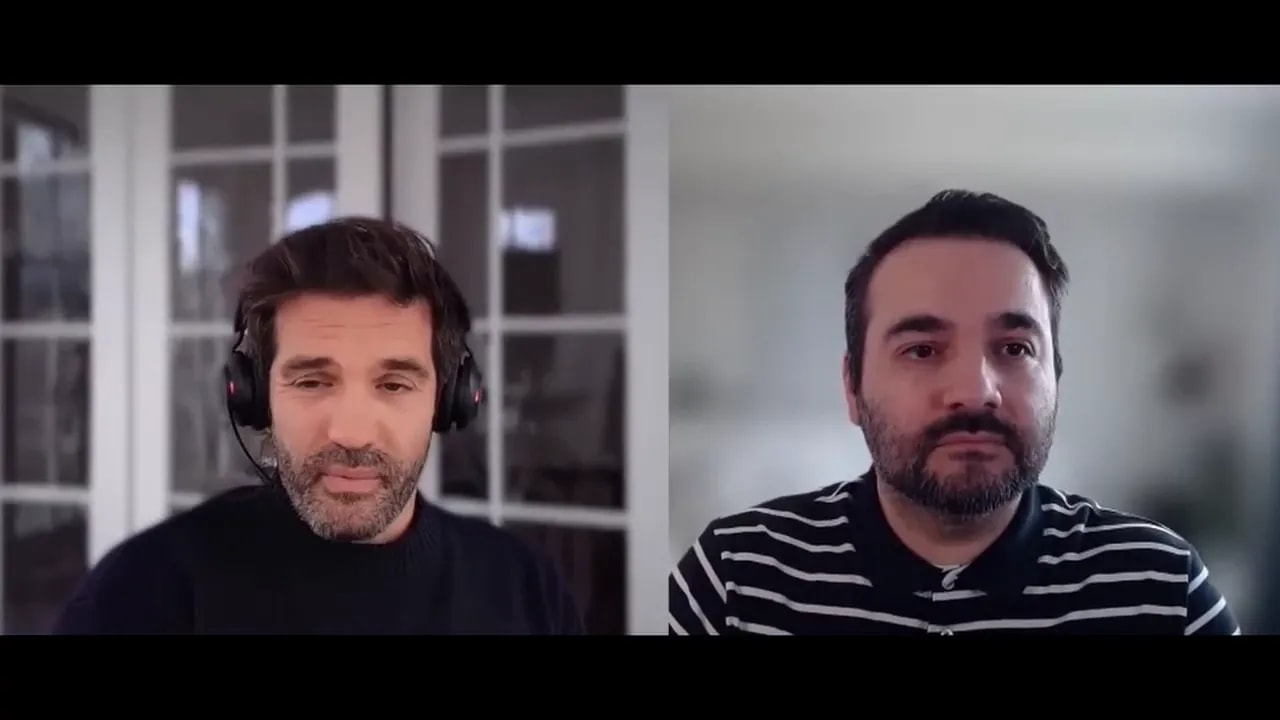 Interview screenshot showing two speakers discussing recruiter limitations and culture fit in hiring