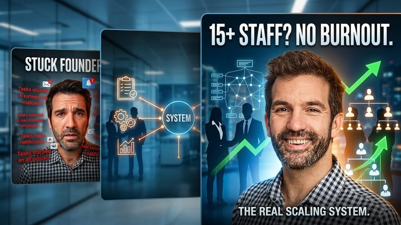 video thumbnail for 'How He Scaled to 15 Employees Without Burning Out — The Exact Hiring Order'