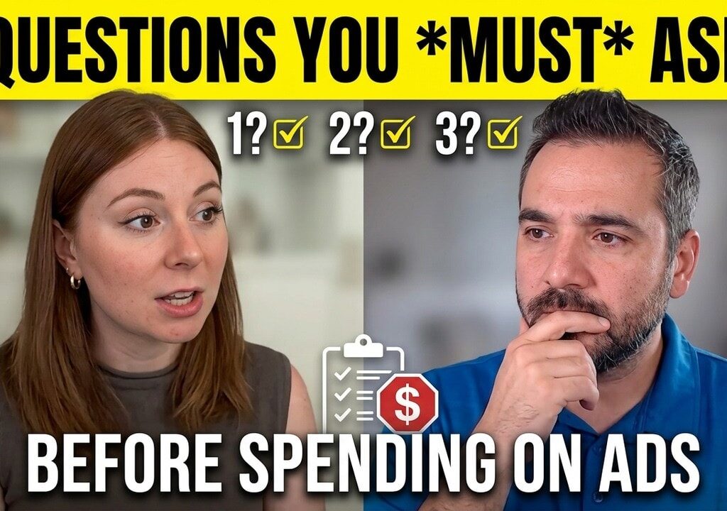 video thumbnail for 'The 3-Question Checklist Before Spending on Ads'